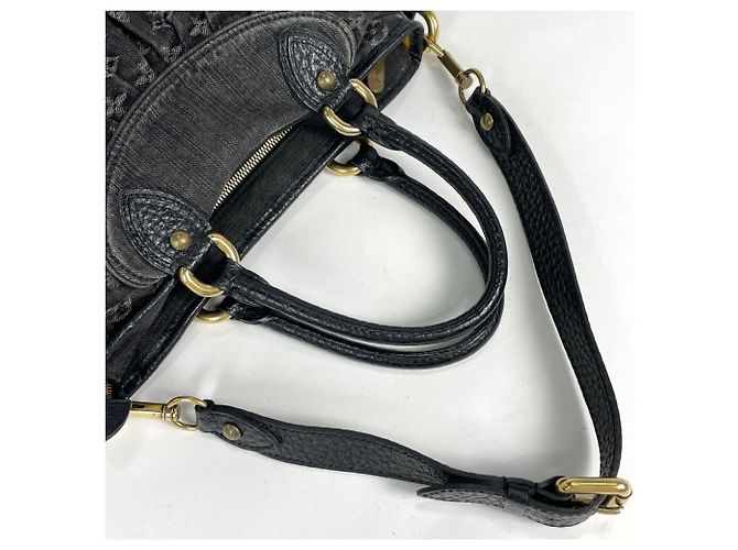 Borsa Louis Vuitton Neo Cabby MM Nero Monogramma - vista 5