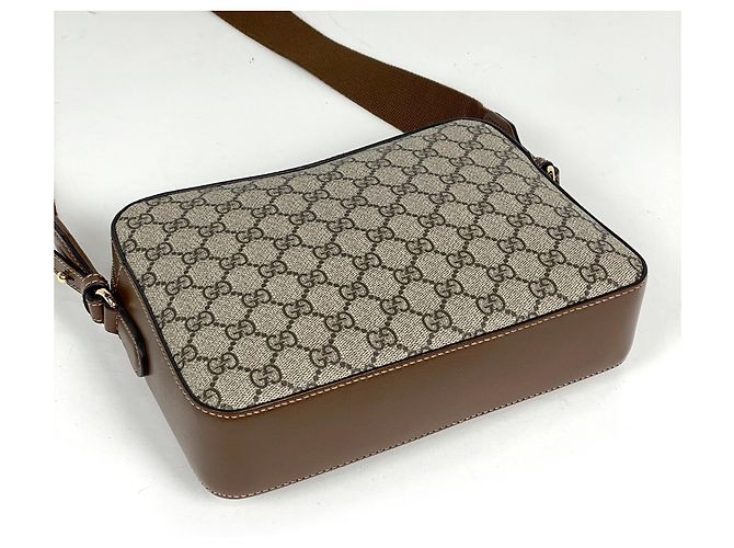 Borsa a tracolla Gucci Beige Brown Marrone - vista 2