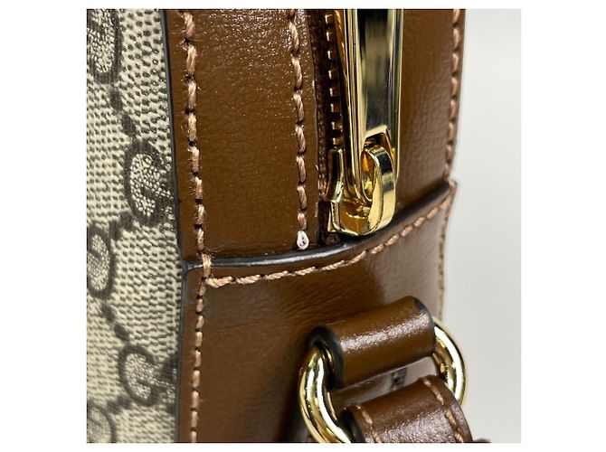 Borsa a tracolla Gucci Beige Brown Marrone - vista 4