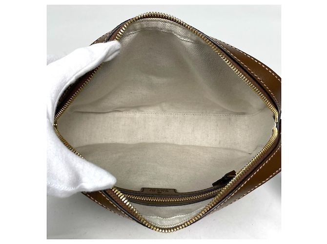 Borsa a tracolla Gucci Beige Brown Marrone - vista 9