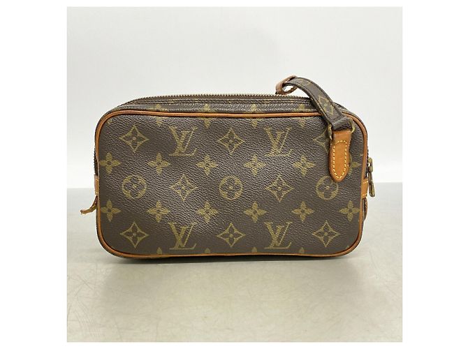 Louis Vuitton Monogram Pochette Marly Bandoulière Shoulder Bag Marrone - vista 12