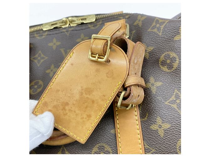 Louis Vuitton Boston Monogram Keepall 55 Castaño - vista 11
