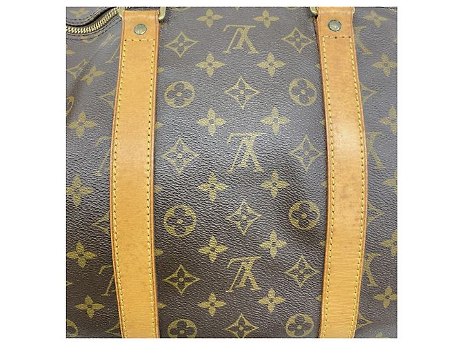 Louis Vuitton Boston Monogram Keepall 55 Castaño - vista 13