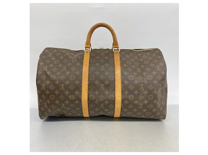 Louis Vuitton Boston Monogram Keepall 55 Castaño - vista 14