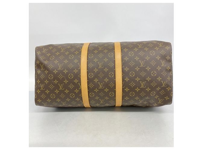 Louis Vuitton Boston Monogram Keepall 55 Castaño - vista 3