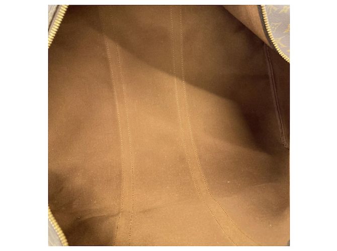 Louis Vuitton Boston Monogram Keepall 55 Castaño - vista 4