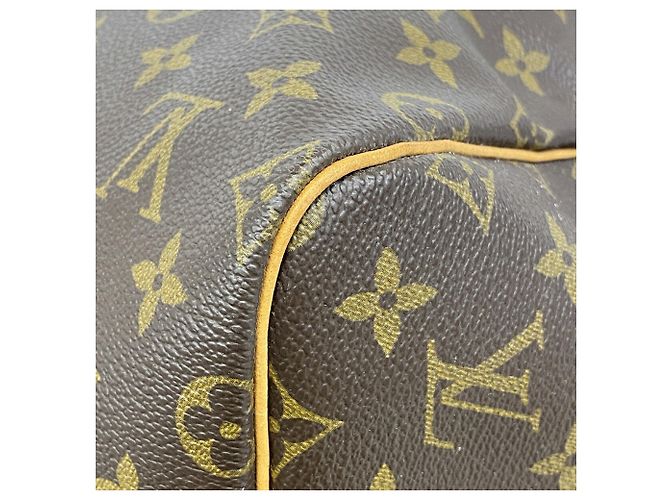 Louis Vuitton Boston Monogram Keepall 55 Castaño - vista 7