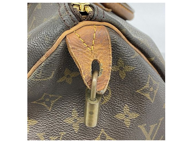 Borsa Louis Vuitton Monogram Speedy 35 Marrone - vista 12