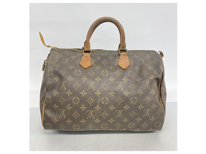Borsa Louis Vuitton Monogram Speedy 35 Marrone - vista 14
