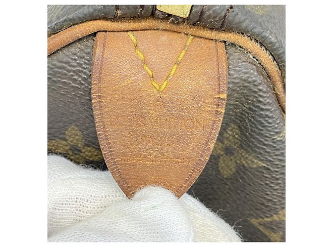 Borsa Louis Vuitton Monogram Speedy 35 Marrone - vista 5