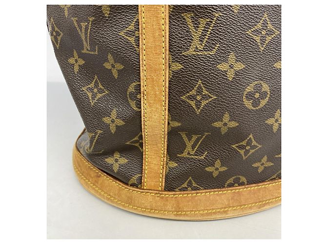 Borsa Tote Louis Vuitton Monogram Bucket GM Marrone - vista 10