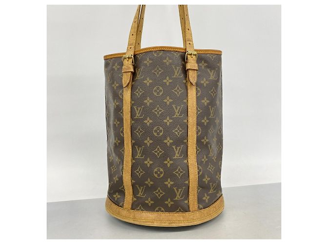 Borsa Tote Louis Vuitton Monogram Bucket GM Marrone - vista 14