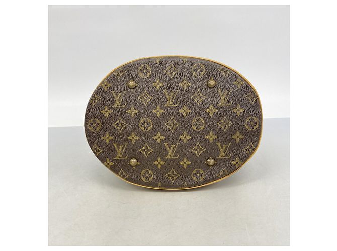 Borsa Tote Louis Vuitton Monogram Bucket GM Marrone - vista 3