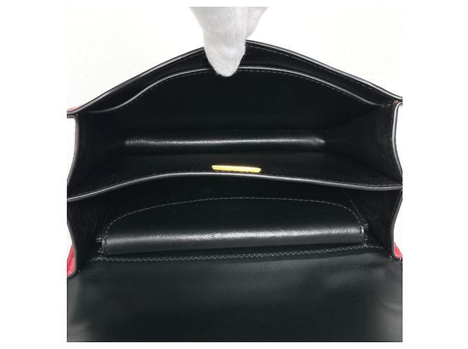 Borsa a tracolla Prada PRADA Cahier in pelle Nero e Rosso - vista 9