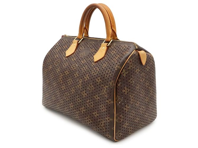Borsa Louis Vuitton Monogram Perforated Speedy 30 Fuschia Monogramma - vista 3