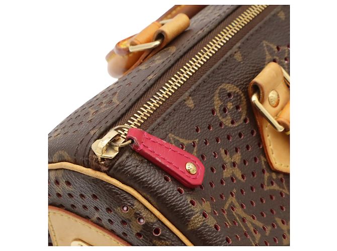 Borsa Louis Vuitton Monogram Perforated Speedy 30 Fuschia Monogramma - vista 6