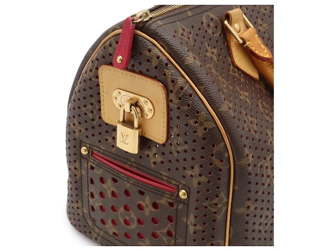 Borsa Louis Vuitton Monogram Perforated Speedy 30 Fuschia Monogramma - vista 8