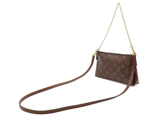 Borsa a spalla clutch Louis Vuitton Monogram Pallas Nero Bianco Monogramma - vista 3