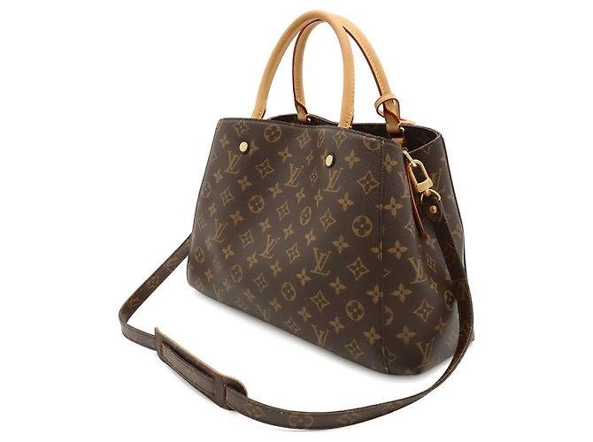 Louis Vuitton Monogram Montaigne MM Handbag Brown - view 3
