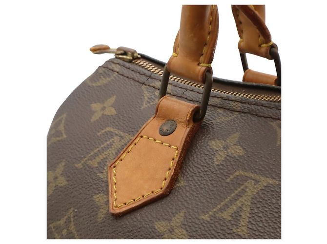 Borsa Louis Vuitton Monogram Speedy 25 Marrone - vista 9