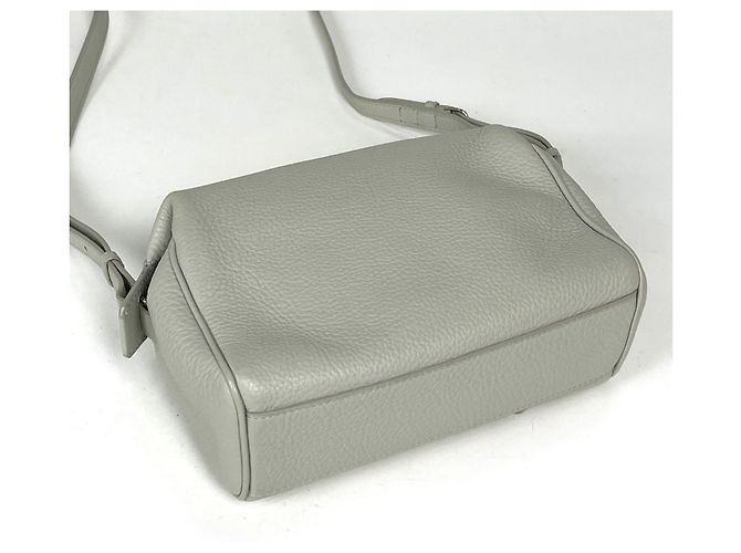 Borsa a tracolla Balenciaga in pelle grigio chiaro - vista 2