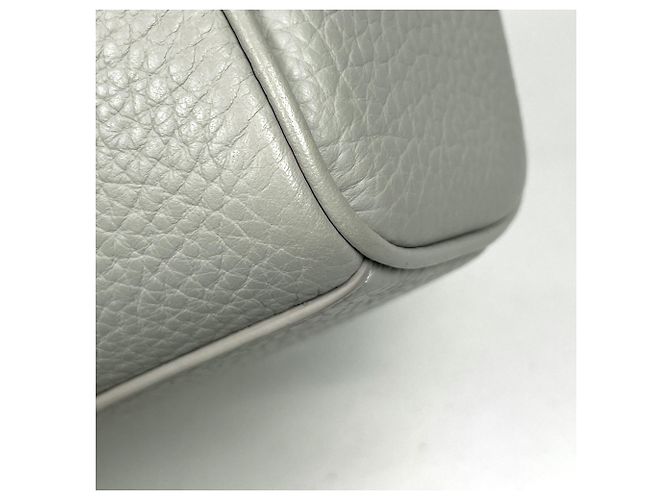 Borsa a tracolla Balenciaga in pelle grigio chiaro - vista 3