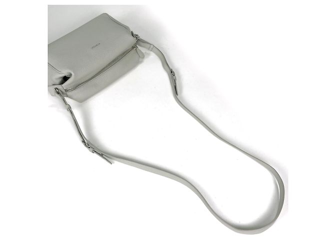 Borsa a tracolla Balenciaga in pelle grigio chiaro - vista 6