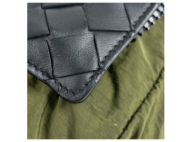 Bottega Veneta Eco-bag Intrecciato Nero Verde - vista 3