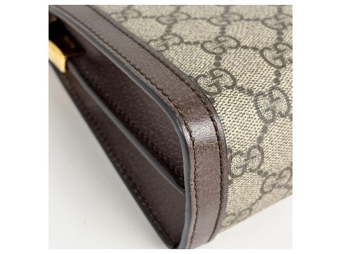 Borsa a tracolla media Gucci Ophidia Marrone - vista 3