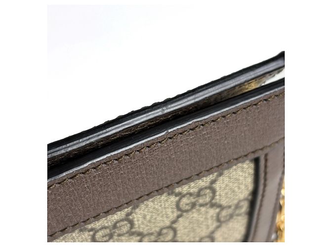 Borsa a tracolla media Gucci Ophidia Marrone - vista 4