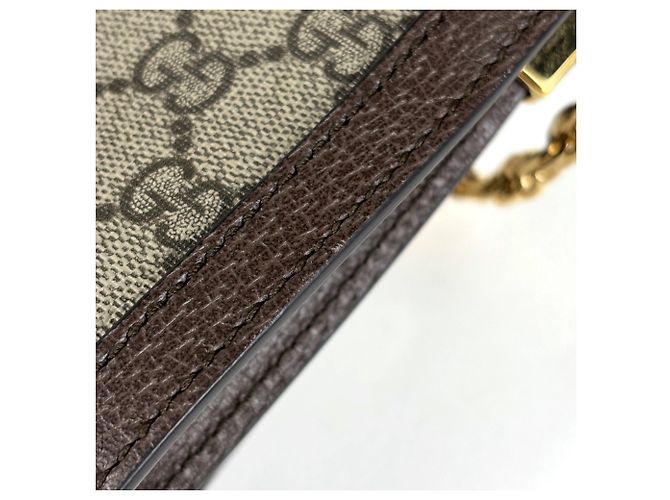 Borsa a tracolla media Gucci Ophidia Marrone - vista 5