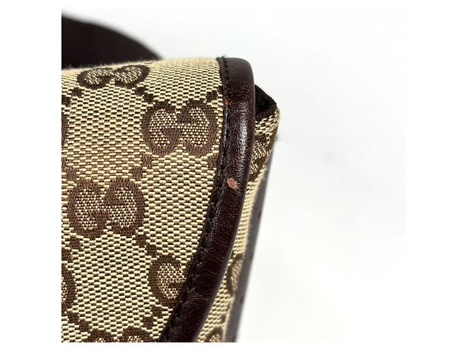 Borsa a tracolla Gucci GG Canvas Beige Brown Marrone - vista 3