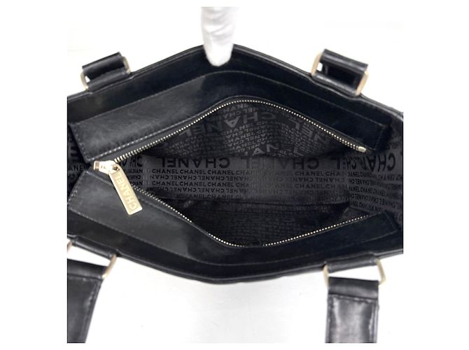 Chanel Chocolate Bar Tote Bag Schwarz - Ansicht 8