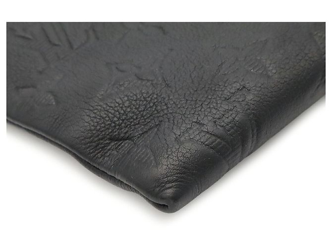 Louis Vuitton Monogram Shadow Pochette To Go Clutch Bag Nero Bianco - vista 4