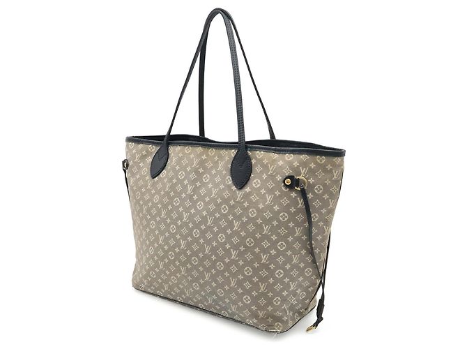 Borsa Tote Louis Vuitton Monogram Idylle Neverfull MM Nero Blu navy - vista 3
