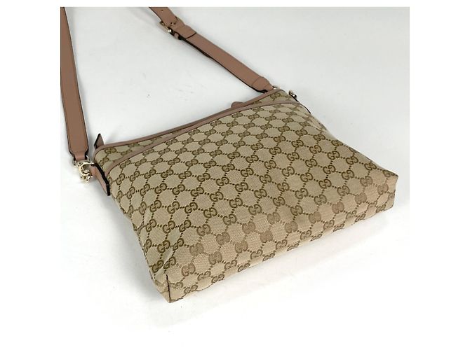 Borsa a tracolla Gucci GG Canvas in Beige Pink - vista 2