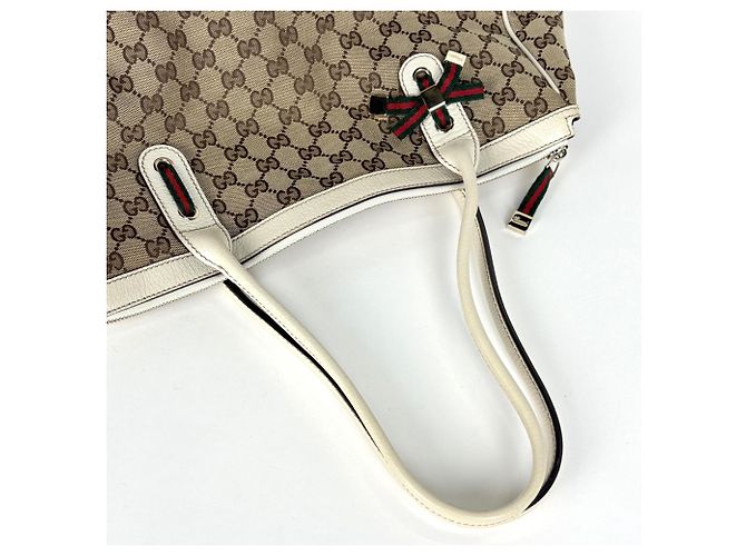 Borsa Tote Gucci Princy Bianco Beige - vista 7