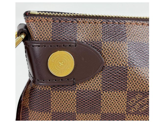Borsa a tracolla Louis Vuitton Duomo in tela Damier Marrone - vista 4