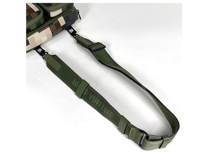 Borsa a tracolla portafoglio Louis Vuitton LV Trail Marrone Verde - vista 7
