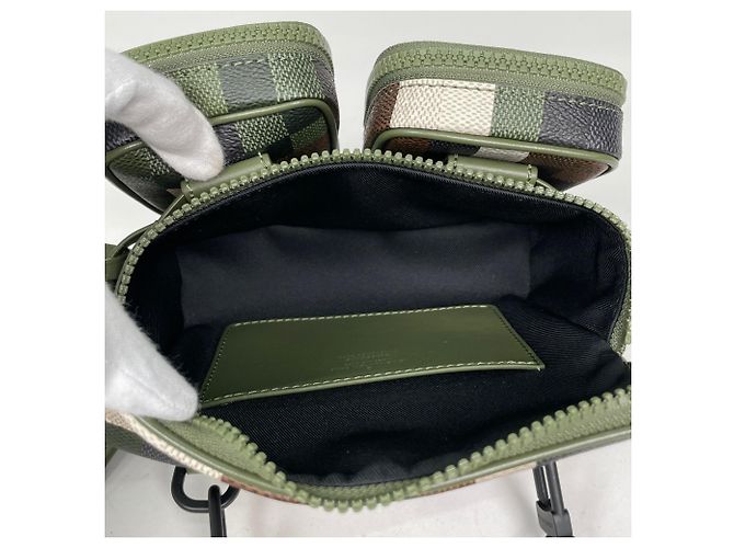 Borsa a tracolla portafoglio Louis Vuitton LV Trail Marrone Verde - vista 9