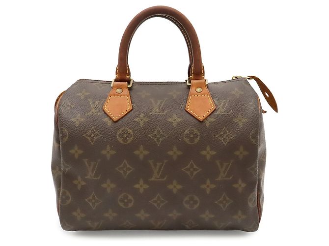 Bolso Louis Vuitton Monogram Speedy 25 Castaño Blanco - vista 2