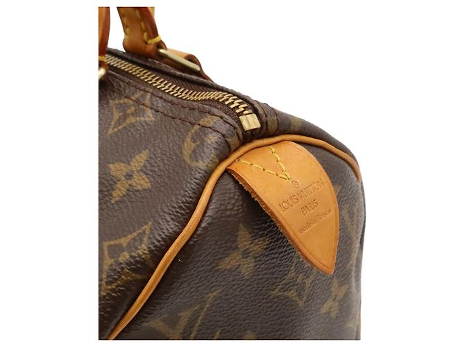 Borsa Louis Vuitton Monogram Speedy 25 Marrone - vista 10
