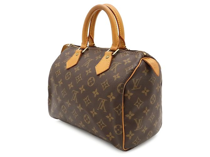 Borsa Louis Vuitton Monogram Speedy 25 Marrone - vista 3
