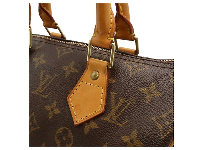 Borsa Louis Vuitton Monogram Speedy 25 Marrone - vista 9