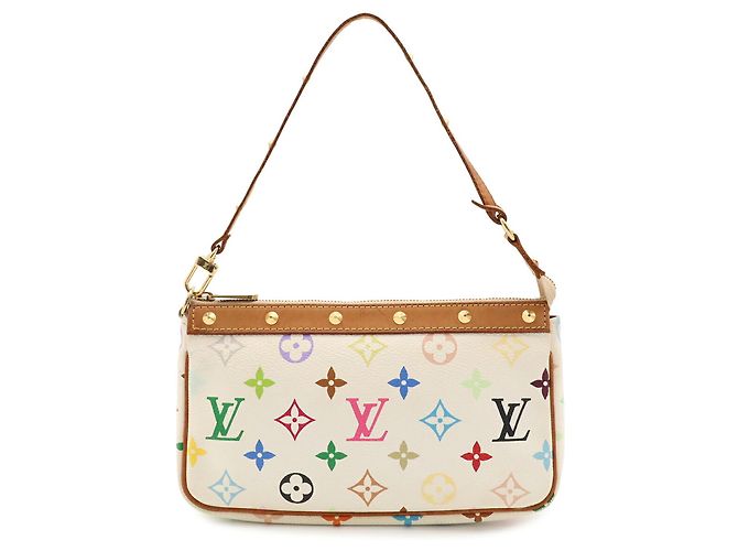 Louis Vuitton Monogram Multicolor Pochette Accessoires Handtasche Weiß Mehrfarben Monogramm - Ansicht 2