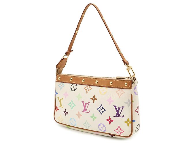 Louis Vuitton Monogram Multicolor Pochette Accessoires Handtasche Weiß Mehrfarben Monogramm - Ansicht 3