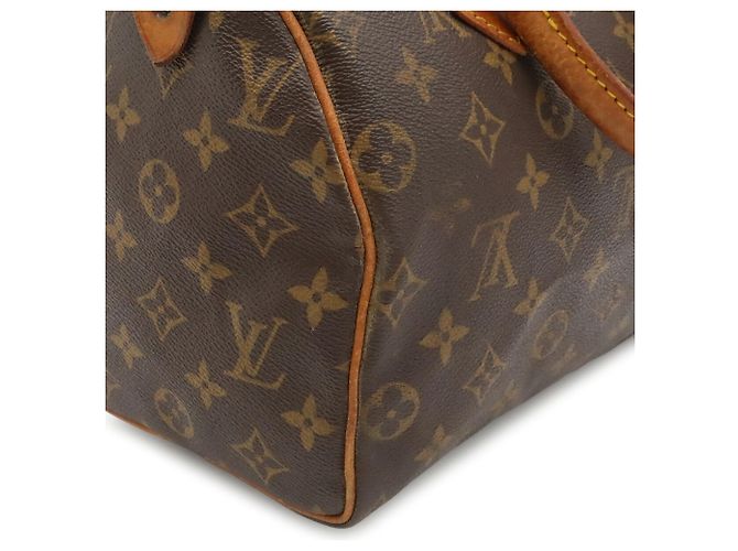 Louis Vuitton Monogram Speedy 25 Handtasche Braun Weiß - Ansicht 10