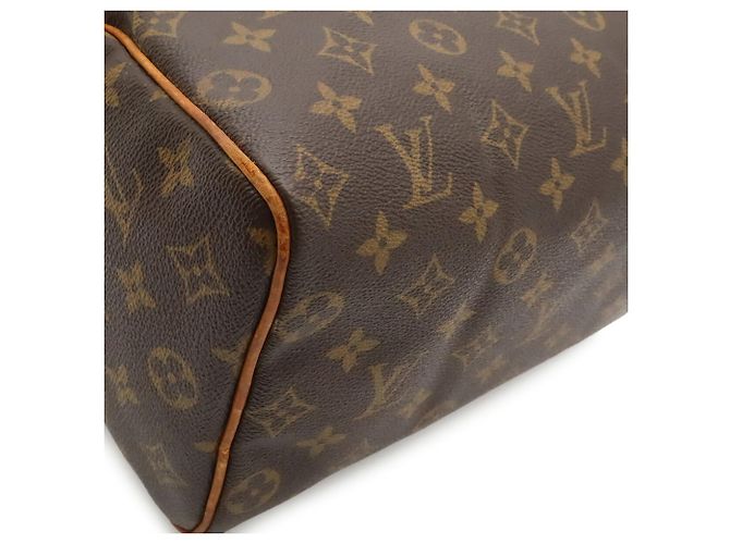 Louis Vuitton Monogram Speedy 25 Handtasche Braun Weiß - Ansicht 4