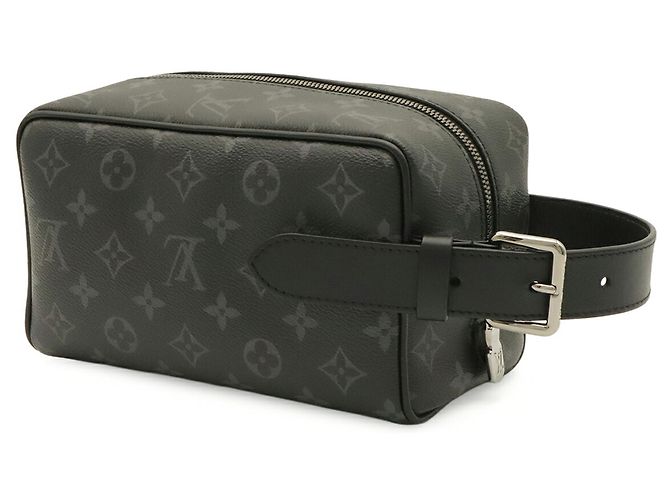 Bolsa de Mão Louis Vuitton Monogram Eclipse Marrom Preto - vista 3