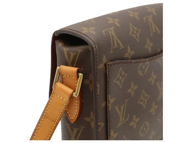 Louis Vuitton Monogram Saint Cloud GM Schultertasche Braun Weiß - Ansicht 5